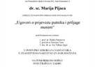 Nastupno predavanje - dr. sc. Marija Pijaca