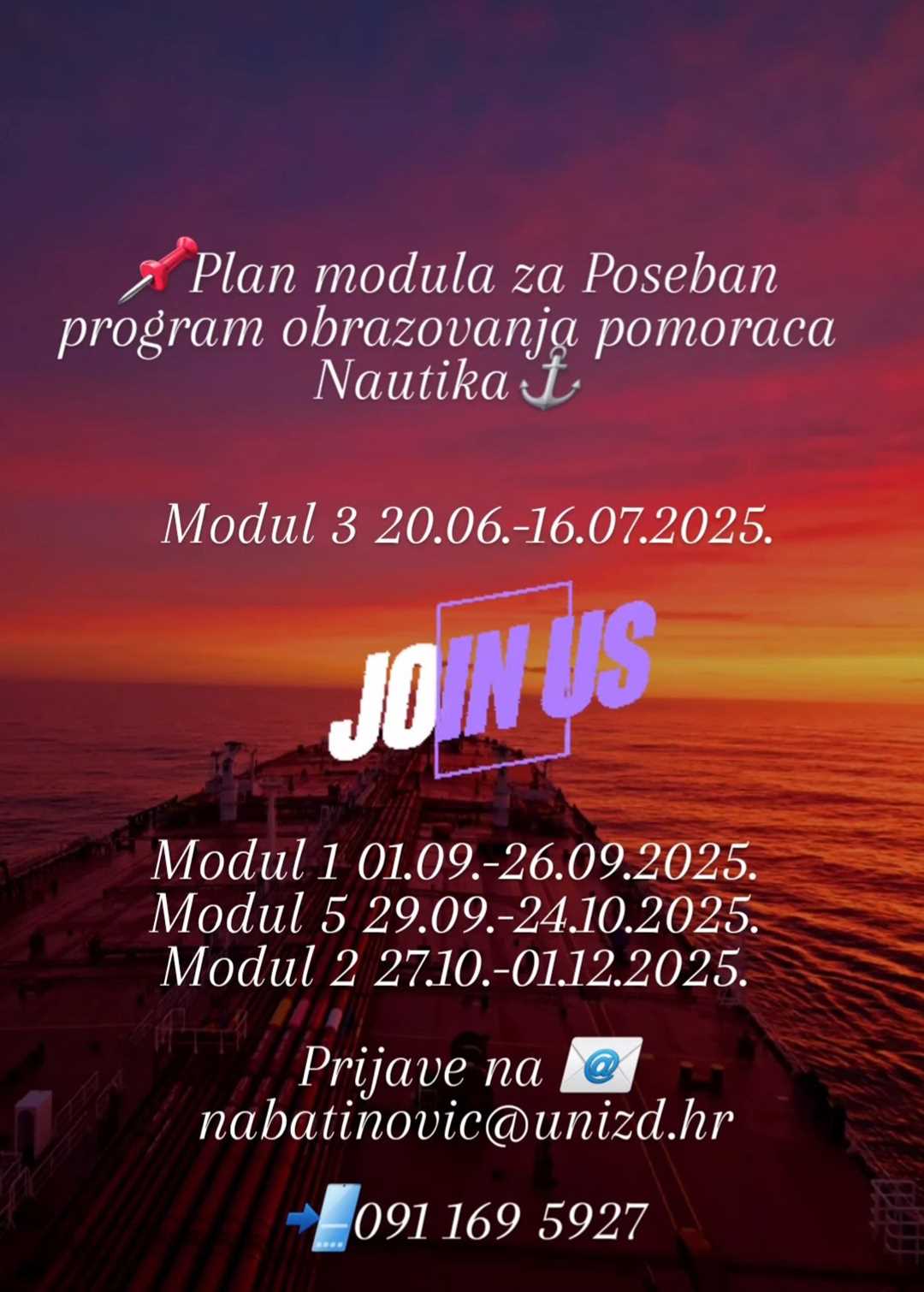 Plan modula za Nautiku 2025