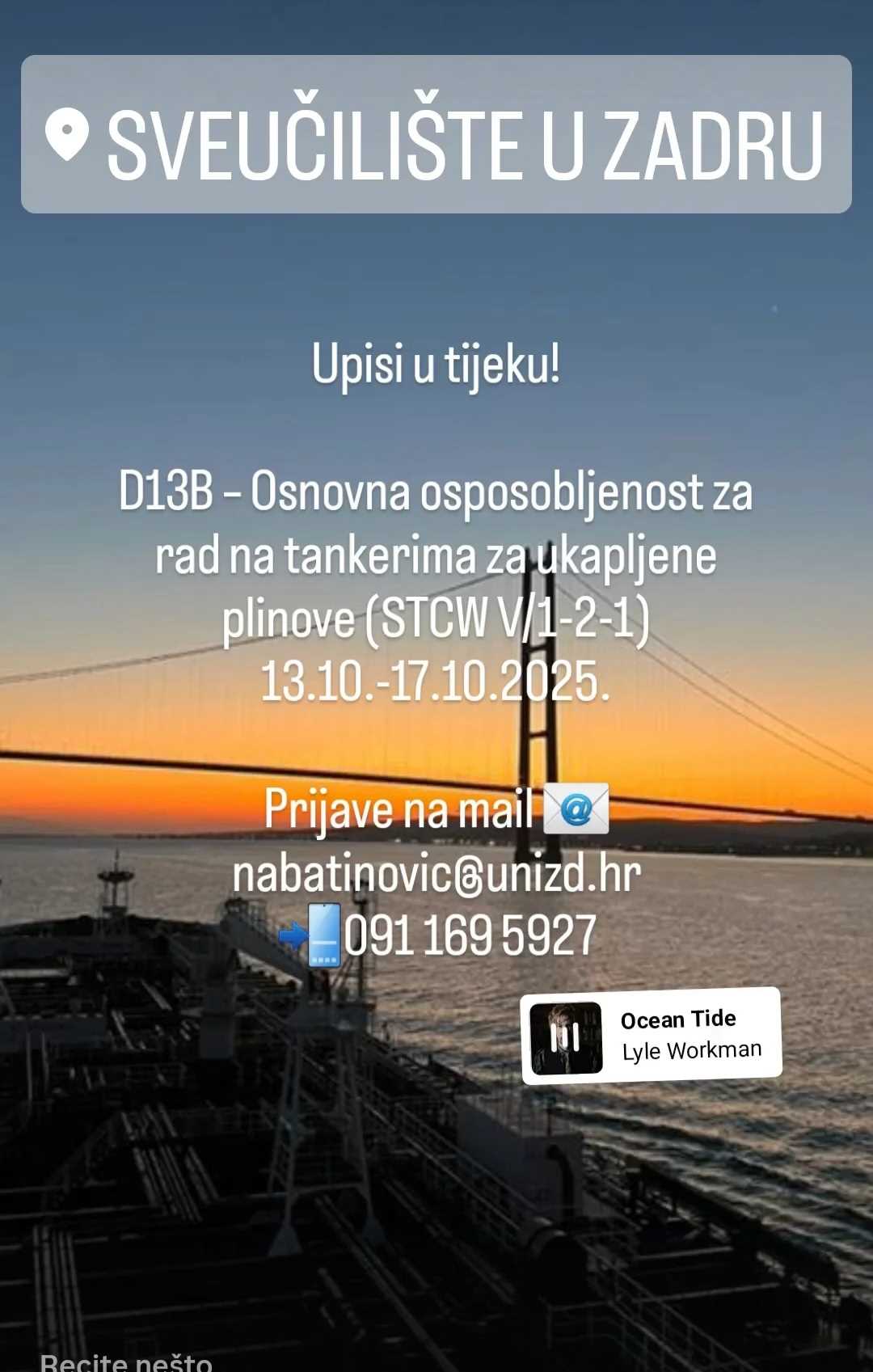 Tečaj D13B - upisi u tijeku
