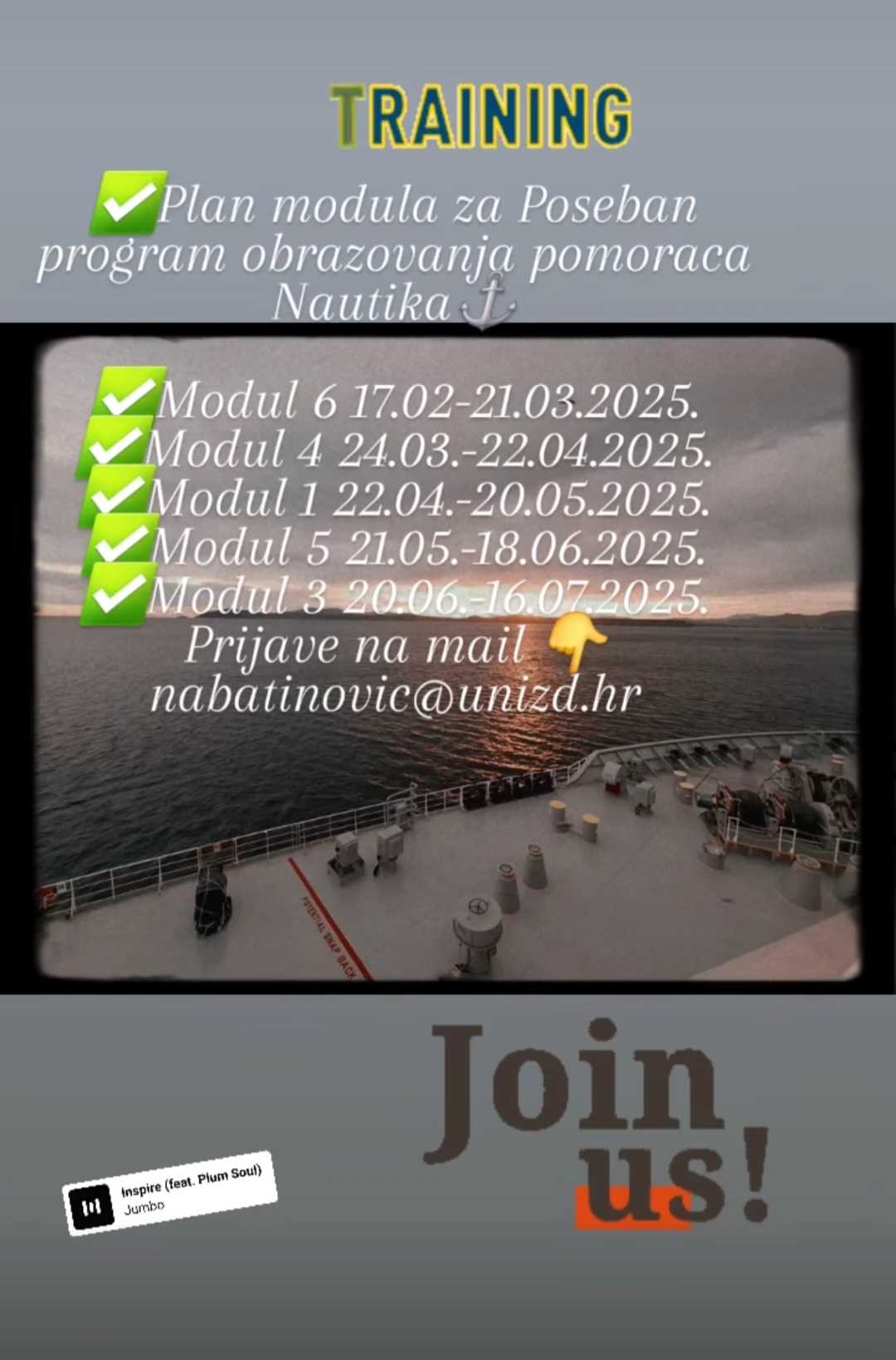Plan modula za Nautiku 2025